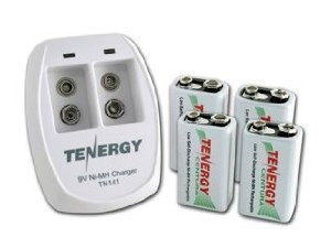Tenergy Tn141 2 Bay 9v Cargador Inteligente Con 4 Unidades C