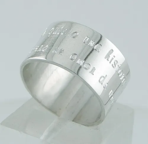 Alianza anillo Con Frase Grabada Plata 925 Elegi Tu Frase