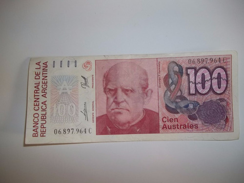 Billete 100 Australes Series B Y C 1985-1992