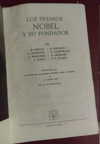 Los Premios Nobel Y Su Fundador Varios Autores