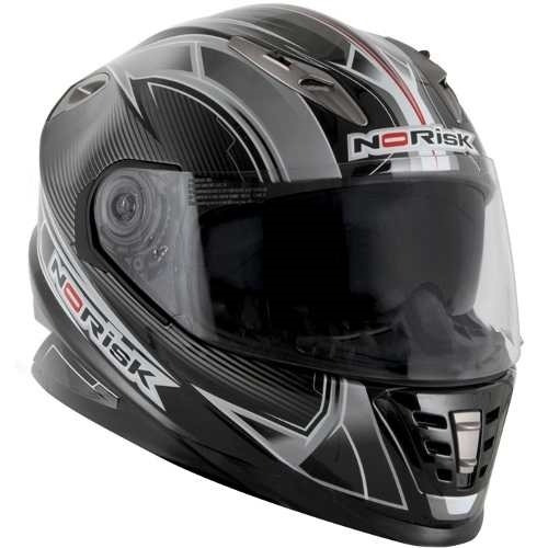 Capacete Norisk Ff302 Hyperion Black Silver Viseira Interna