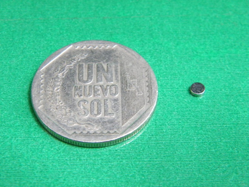 Imanes De Neodimio 3mm X 1mm 3 Soles Pack 10 Unidades
