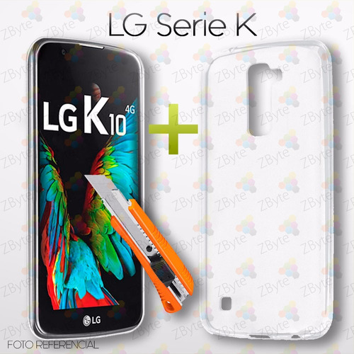 Carcasa Trans O Negra + Vidrio Templado LG K5, K7, K8 O K10