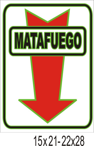 Cartel Fotoluminiscente Matafuego Alto Impacto 22x28 Cm