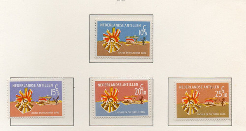 Antillas Holandesas Sc# B 85-88 Nueva-goma Original 1968