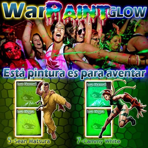 2 Litros War Paint Glow Articulos Luminosos