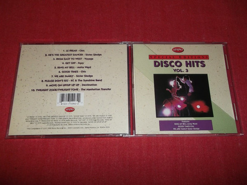 Disco Hits Vol. 3 Chic Foxy Voyage Cd Usa Ed 1992 Mdisk