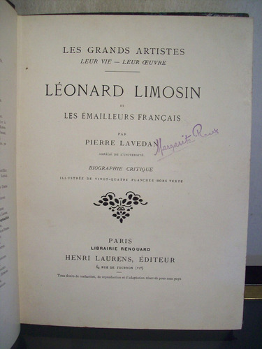 Adp Leonard Limosin Et Les Emailleurs Francais Lavedan 1913