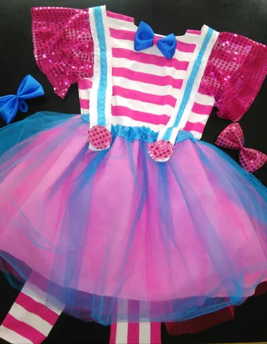 Disfraz Mu eca Bebota Tutu Remera Y Brillos Mo o Medias Tubo
