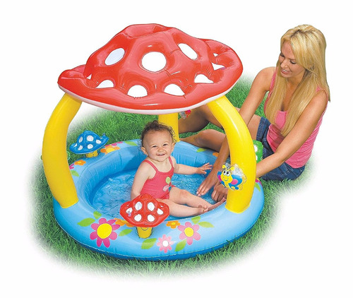 Intex Piscina Inflable Hongo Con Techo Jugutes Para Bebes