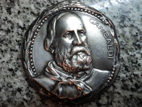 Antigua Gran Medalla Homenaje Giuseppe Garibaldi 1807-1907