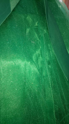 Imagem 4 de 7 de Vestido Infantil / Festa Verde Com Paetês Bordados