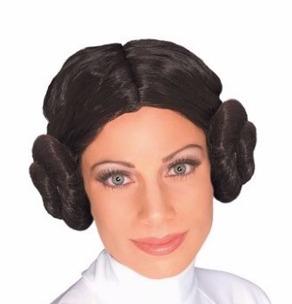 Peluca De Princesa Leia Star Wars Oficial Unitalla Adulto