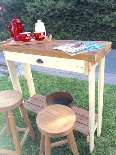 Imagen 2 de 10 de Barras Desayunador Rustica Exclusivos Madera Maciza