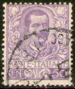 Italia Sello Usado Rey Victor Emmanuel 3° X 50 C. Año 1901