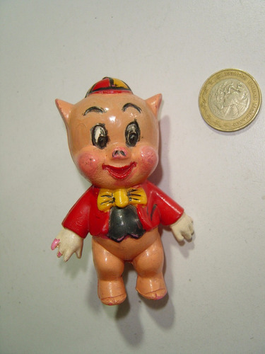 Vintage Figura De Porky Warner Bros Quintado Jugarama
