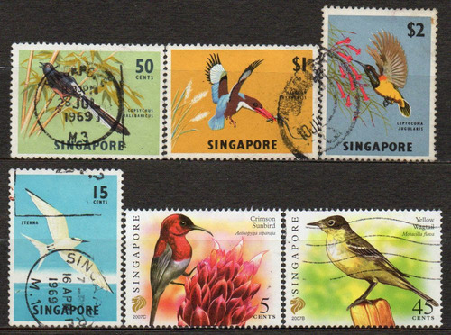 Cingapura - Aves - Acumulação - 1963 A 2007