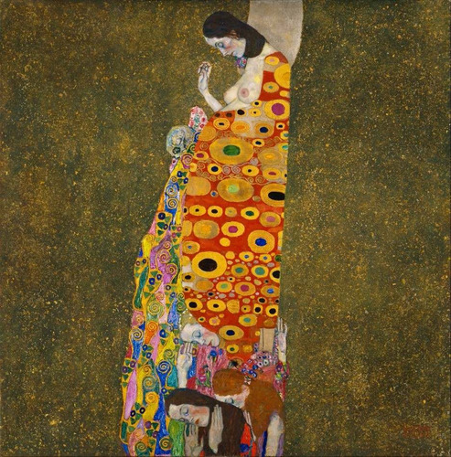 Poster Enfeite Pra Sala Klimt 65cmx65cm Obra De Arte Hope 2