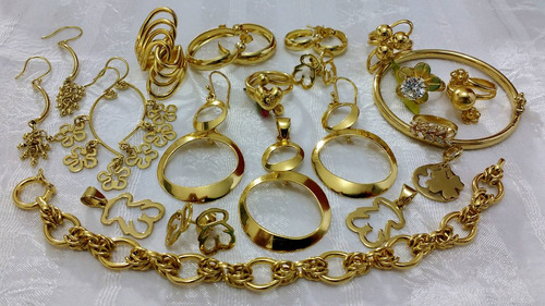 Aretes Anillos Pulseras Y Juegos De Plata Enchapados En Oro