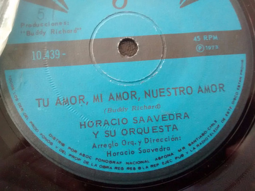 Vinilo Single De Horacio Saavedra - Enamorandome ( K62