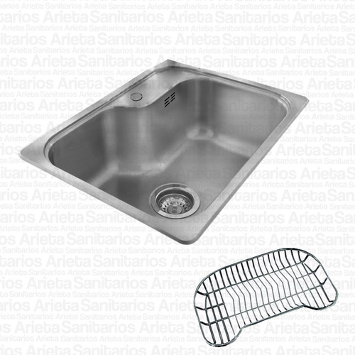 Bacha Cocina Luxor Mini Si55 A + Secaplatos Caselm Cs0494