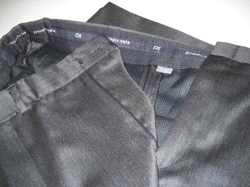 Pantalon De Vestir Talle L Color Gris De Hombre