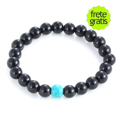 Pulseira Nigro Turquesa Pedra Agata