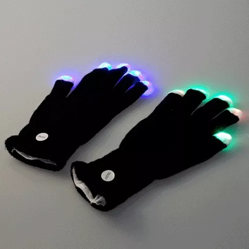 Par Guantes Led Liminoso Fiesta - Ciudad Cotillón