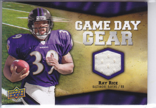 2009 Upper Deck Game Day Gear Jersey Ray Rice Rb Ravens