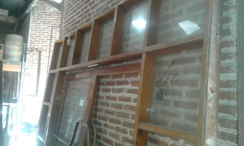 Puerta Ingreso Hotel Todo De Pinotea 2 Hojas + Fijos