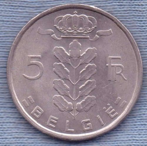 Belgica 5 Francs 1974 * Leyenda En Holandes *