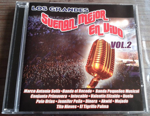 Los Grandes Suenan Mejor En Vivo Vol 2  Cd Mojado Elizalde