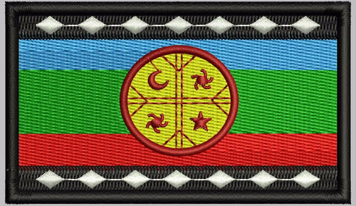 Bandera Mapuche Completamente Borbada