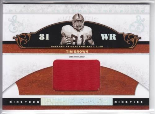 2007 Nt All Decade Jersey Probowl Tim Brown 5/25 Wr Raiders