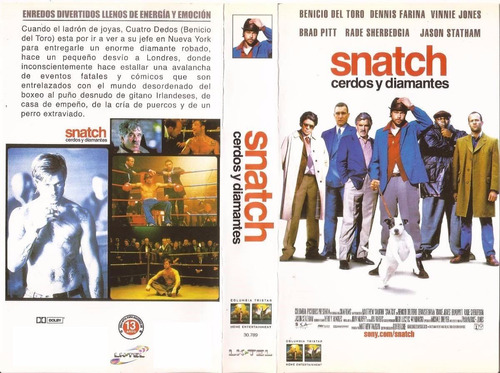 Snatch Cerdos Y Diamantes Vhs Brad Pitt Benicio Del Toro