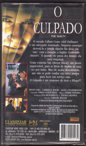 Vhs O Culpado, Bill Pullman - Suspense - Dublado