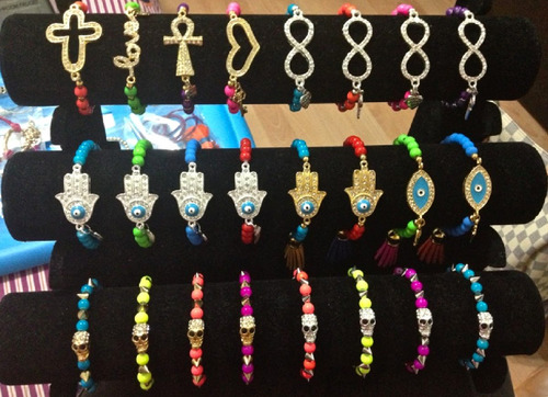 Imagen 1 de 1 de Increibles Pulseras Mano Hamsa Ojo Turco Infinito Cruz Love