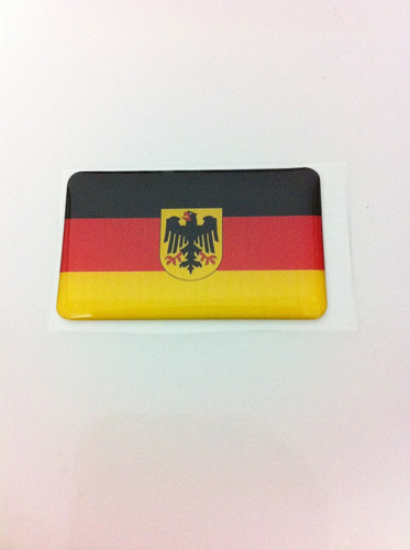 Adesivo Resinado Da Bandeira Da Alemanha Ocidental 5x3 Cm