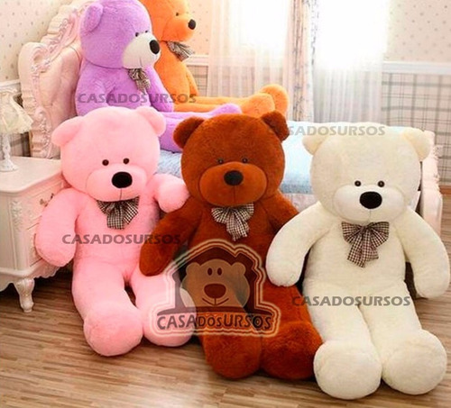 Urso Gigante Rosa De Pelúcia Premium 140 Cm Com Frete Grátis