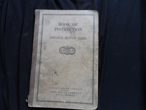 Manual Lincoln 1922 Instrucciones Original No Ford T Model