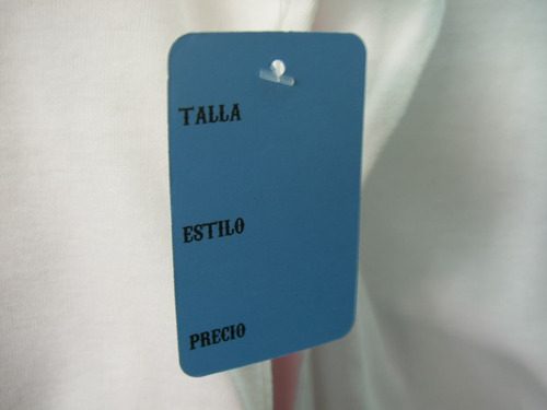 Imagen 4 de 5 de Etiqueta Color Perforada Para Ropa Con Talla Precio Estilo