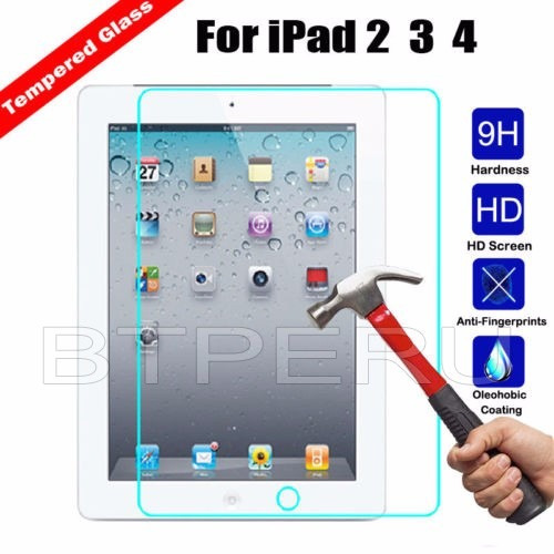 Mica Vidrio Templado iPad 2 3 4 Cristal Protector 2g 3g 4g