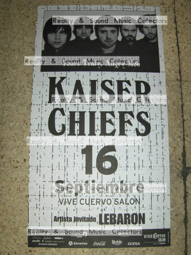 Kaiser Chiefs Poster Vive Cuervo Original De Coleccion