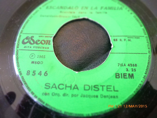 Vinilo Single De Sacha Distel -la Casa De Irene ( S7