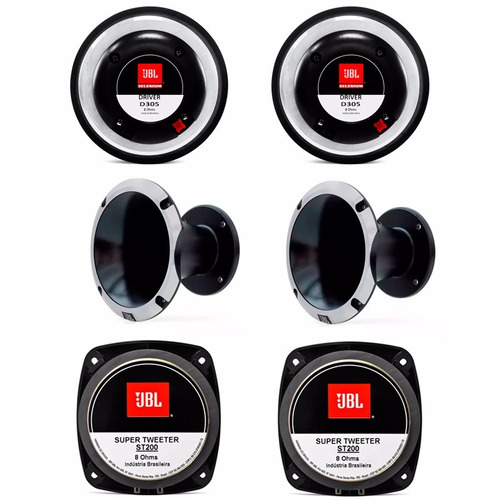 Kit 2 Driver D305 Jbl 2 Tweeter St200 2  Corneta Hl1450