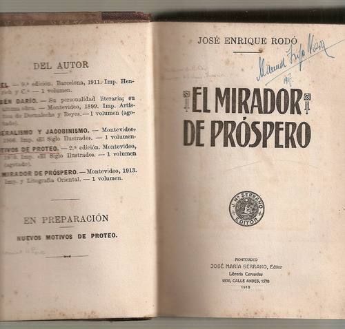 El Mirador De Prospero - Rodo - Serrano