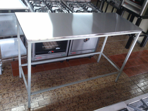 Imagen 2 de 3 de Mesa De Trabajo Acero Inoxidable 140x55 Cm Mesada Fabrica