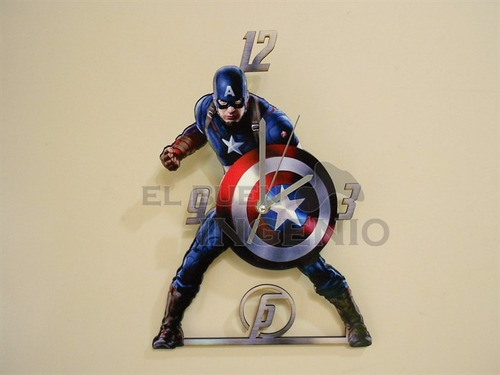 Reloj De Pared Capitan America Regalo Para Mi Novio O Novia