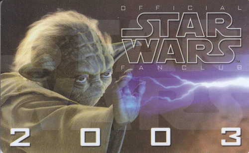 2003 Tarjeta Official Star Wars Fan Club Card Yoda
