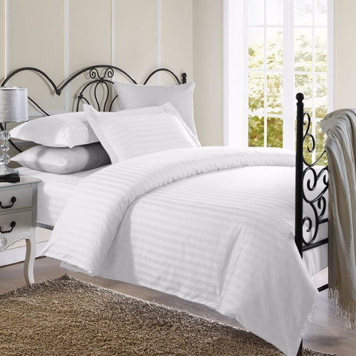 Imagen 2 de 3 de Duvet Cover Blanco Microfibra Queen Unicolor